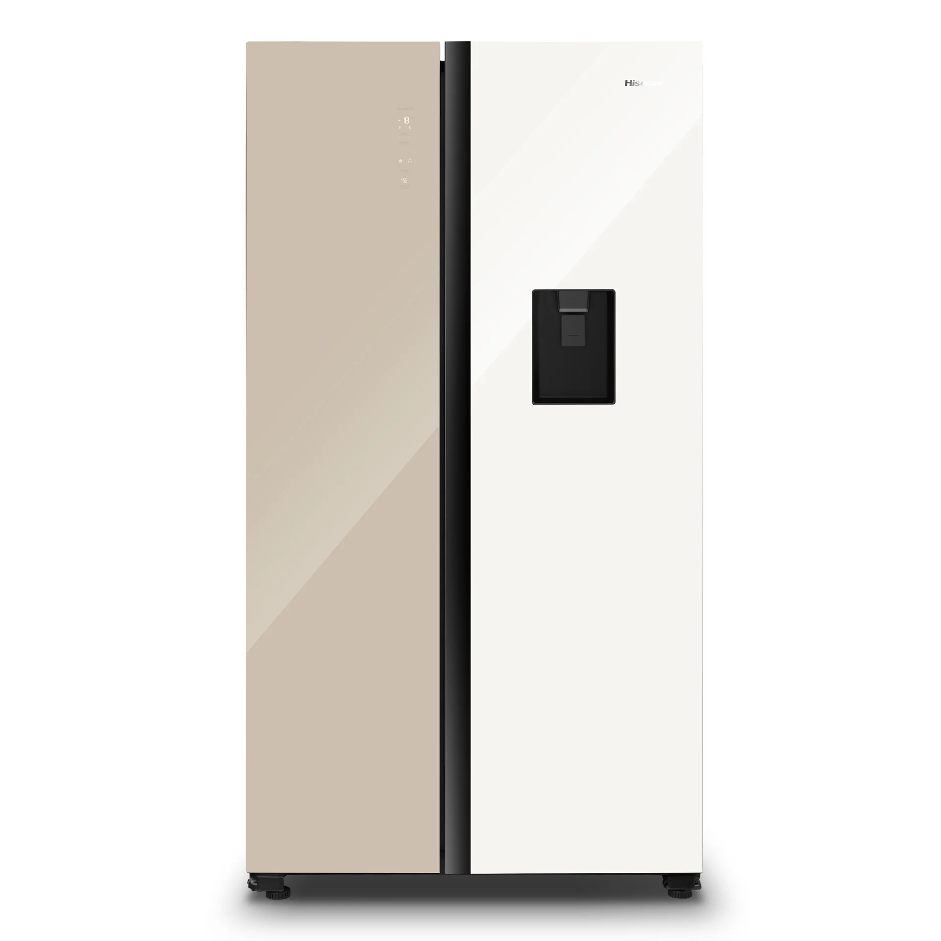 Hisense 508L Khaki & White No Frost Side By Side Fridge + Water Dispenser (Model No: H670SDK-WD)
