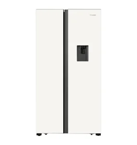 Hisense Refrigerator 508L Side By Side Door, with Water Dispenser, No-Frost, White & White (Model No: H670SDW-WD)