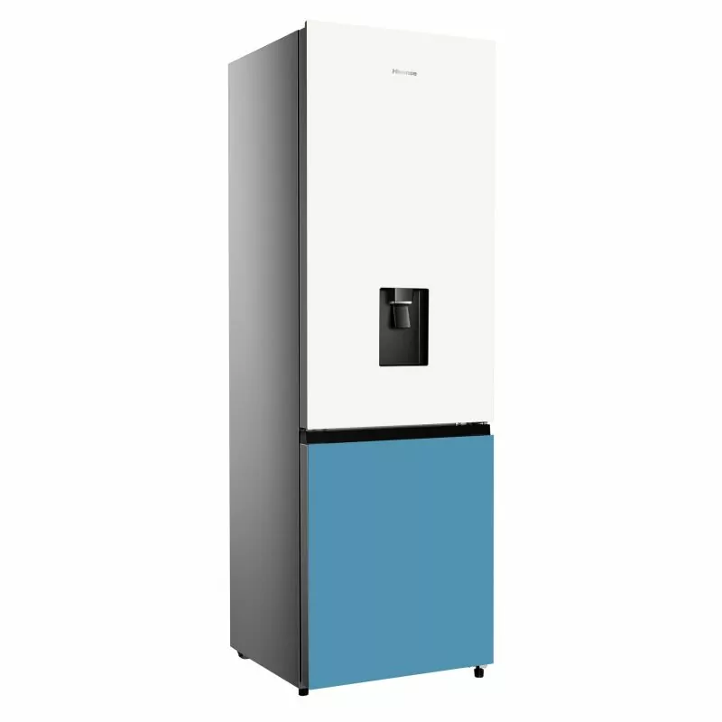 Hisense 350L White & Blue Double Door Fridge + Water Dispenser (Model No: H450BDBL-WD)