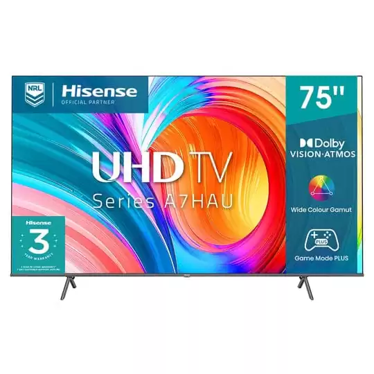 Hisense 75" Smart UHD 4K LED TV (Model No: 75A7H/K)