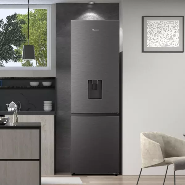 Hisense 262L Double Door Fridge, Bottom Freezer + Water Dispenser (Model No: H350BTS -WD)