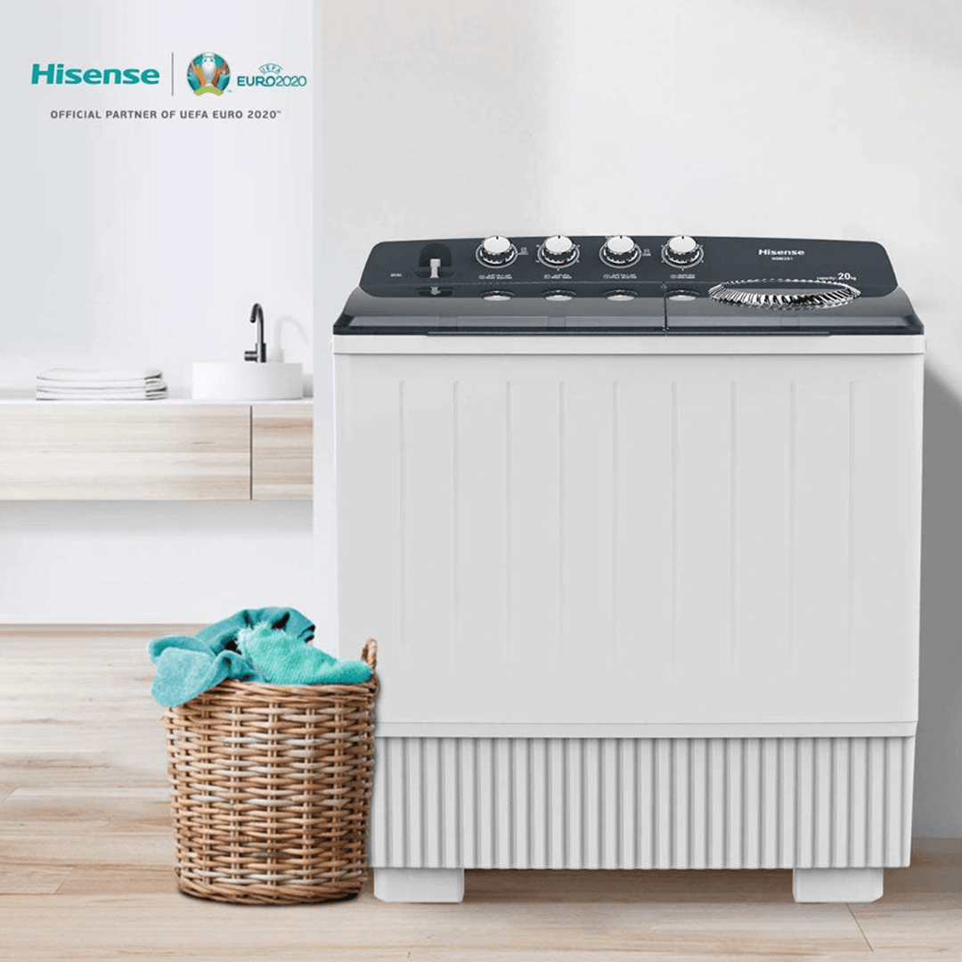Hisense 20 KG Twin Tub Semi Automatic Washing Machine Model No WSTF203