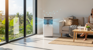 Midea 12000 BTU Inverter Portable AC (Model No: MPPX-12CRN7-QB6)