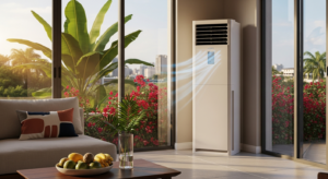 Midea 18000 BTU Inverter Floor Standing AC (Model No: MFPA-18CRDN1-QB6)