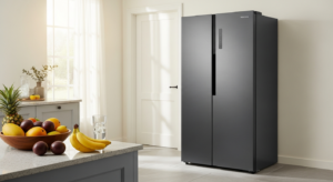 Midea 338L Double Door Refrigerator | Bru Steel (Model No: MDRT489MTE46)