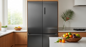 Midea 474L Four Door Refrigerator | Bru Steel (Model No: MDRF632FIG46D)