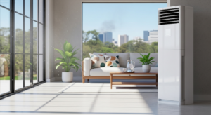 Midea 48000 BTU On/Off Floor Standing AC (Model No: MFJ-48CRN1-Q)