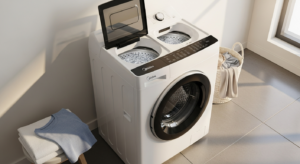 Midea 7KG Twin Tub Washing Machine | White & Black (Model No: MT100W70/WG)