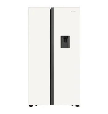 Hisense Refrigerator 508L Side By Side Door, with Water Dispenser, No-Frost, White & White (Model No: H670SDW-WD)
