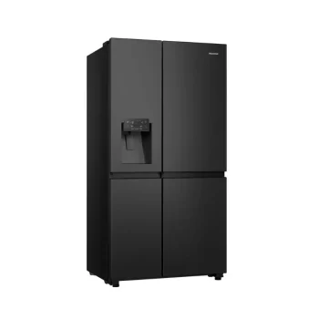 Hisense 601L Refrigerator, Side By Side Door, Water & Ice Dispenser, Black Stainless Steel (Model No: H780SB-IDL)